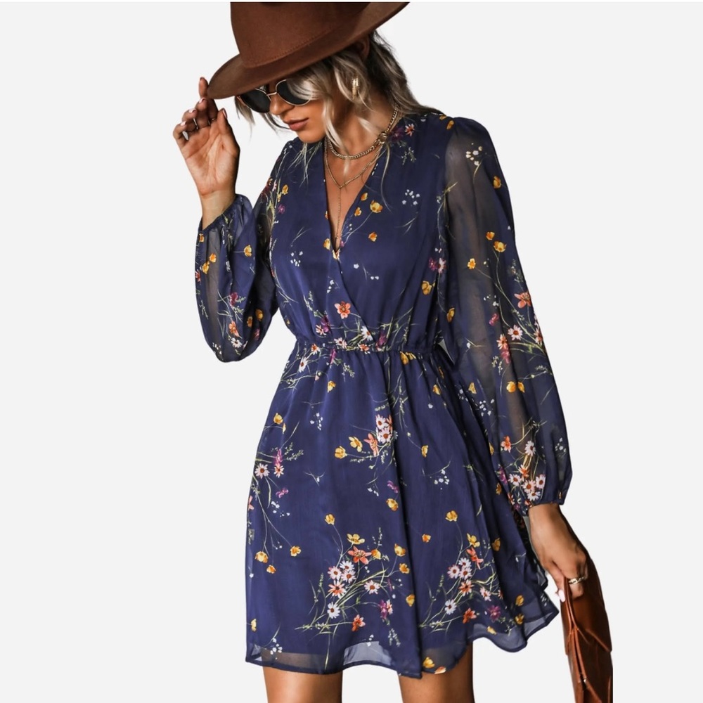 Cupshe long sleeve floral dress